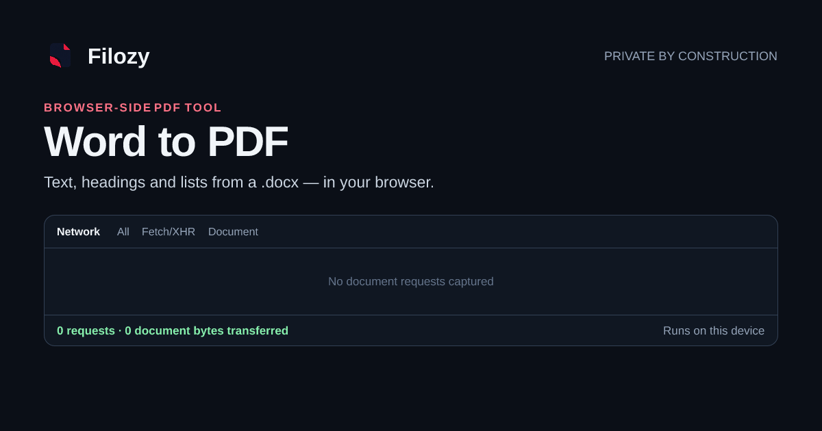 Word To PDF Filozy